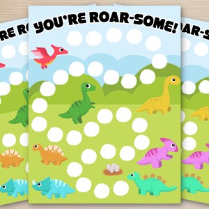 Printable Kids Reward Chart, Dinosaur Sticker Chart, Potty Training Chart, Dino Potty Chart, Chore Chart, Boys Reward Chart