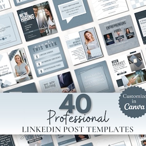 LinkedIn Post Templates Editable in Canva, Professional Post Templates, LinkedIn Engagment Posts