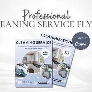 Flyer Kitchen Clean Cleaning Service Flyer Template Customizable in Canva, Small Business ...