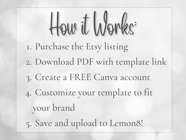 Lemon8 Templates Customizable in Canva, Cute Lemon8 Posts, Social Media Post Templates, Content Creator and Influencer Templates image 6
