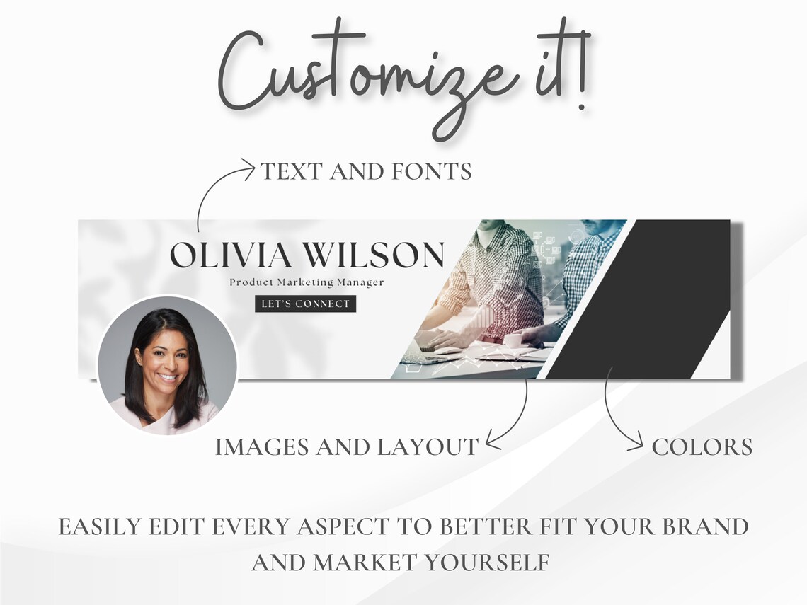 Professional Linkedin Banners Customizable in Canva, Personalized ...