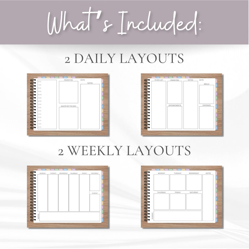 Undated Digital Planner Template Customizable in Canva Etsy