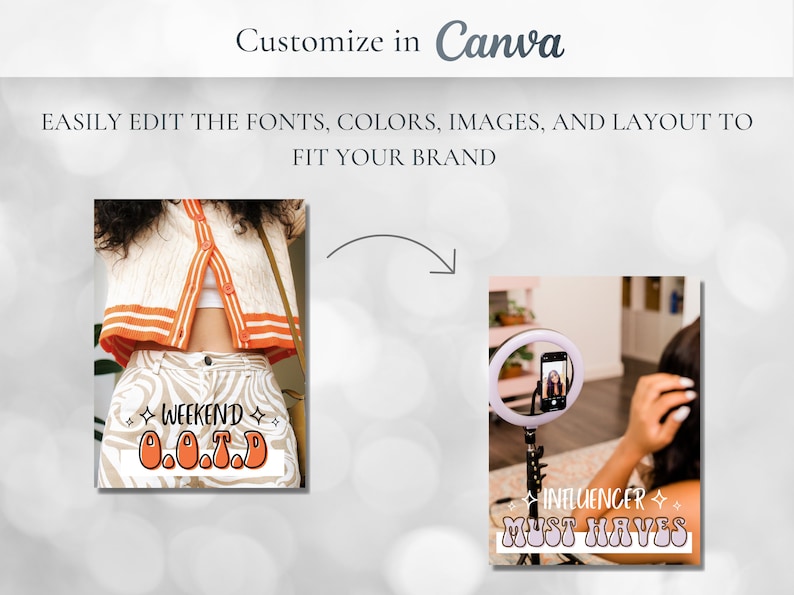 Lemon8 Templates Customizable in Canva, Cute Lemon8 Posts, Social Media Post Templates, Content Creator and Influencer Templates image 3