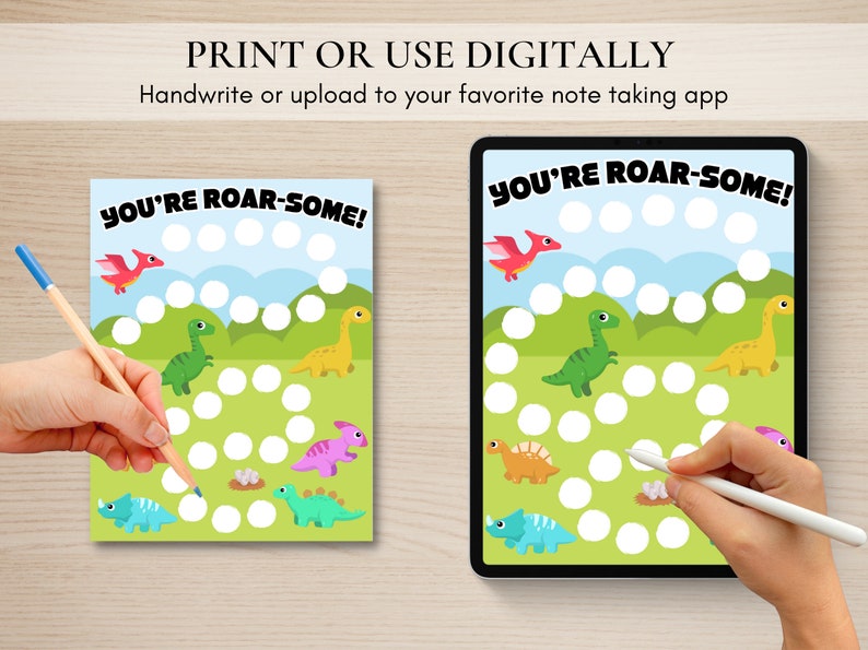 Printable Kids Reward Chart Dinosaur Sticker Chart Potty - Etsy