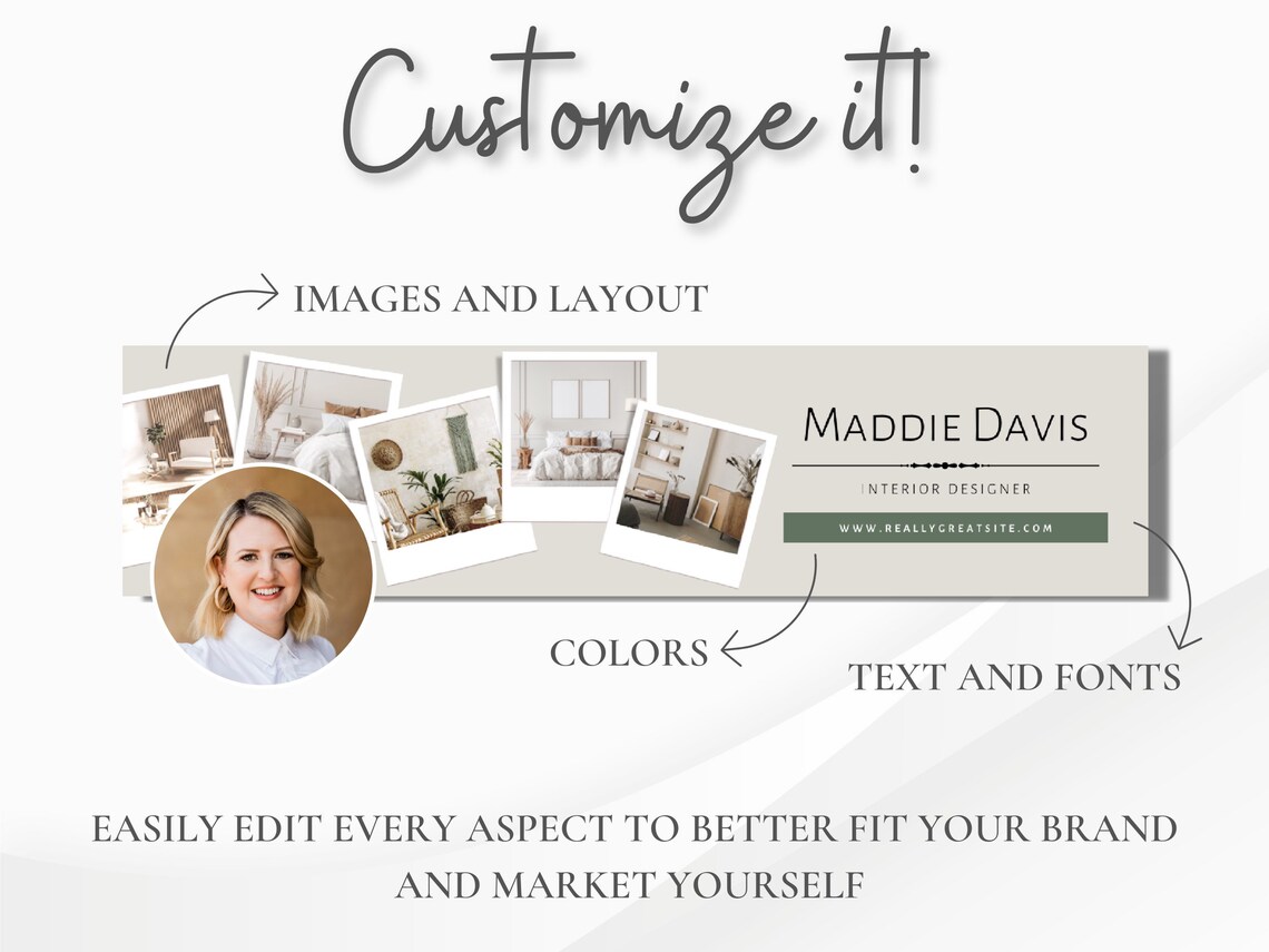 Professional Linkedin Banners Customizable in Canva, Personalized ...