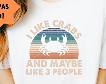 Cute Crab Lover Tee, Funny Gift for Crab Enthusiasts, Beach Day Outfit, Casual Summer Shirt, Birthday Gift, Ocean Vibes