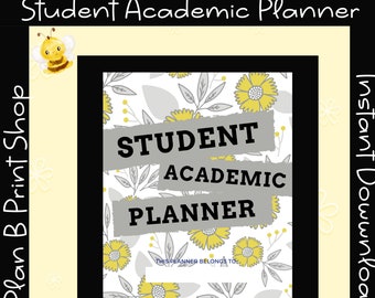 student homework diary Printable Student Academic Planner, Back To School, Assignment Tracker, Study Organizer, Homework Planner, Class Schedule, Print At Home