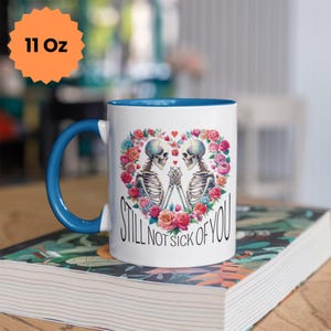 Funny Coffee Mug,  Valentine&#39;s Day Gift, Couples Coffee Mug, Gift For Spouse, Two Accent Color Mug, 11 Ounce Mug