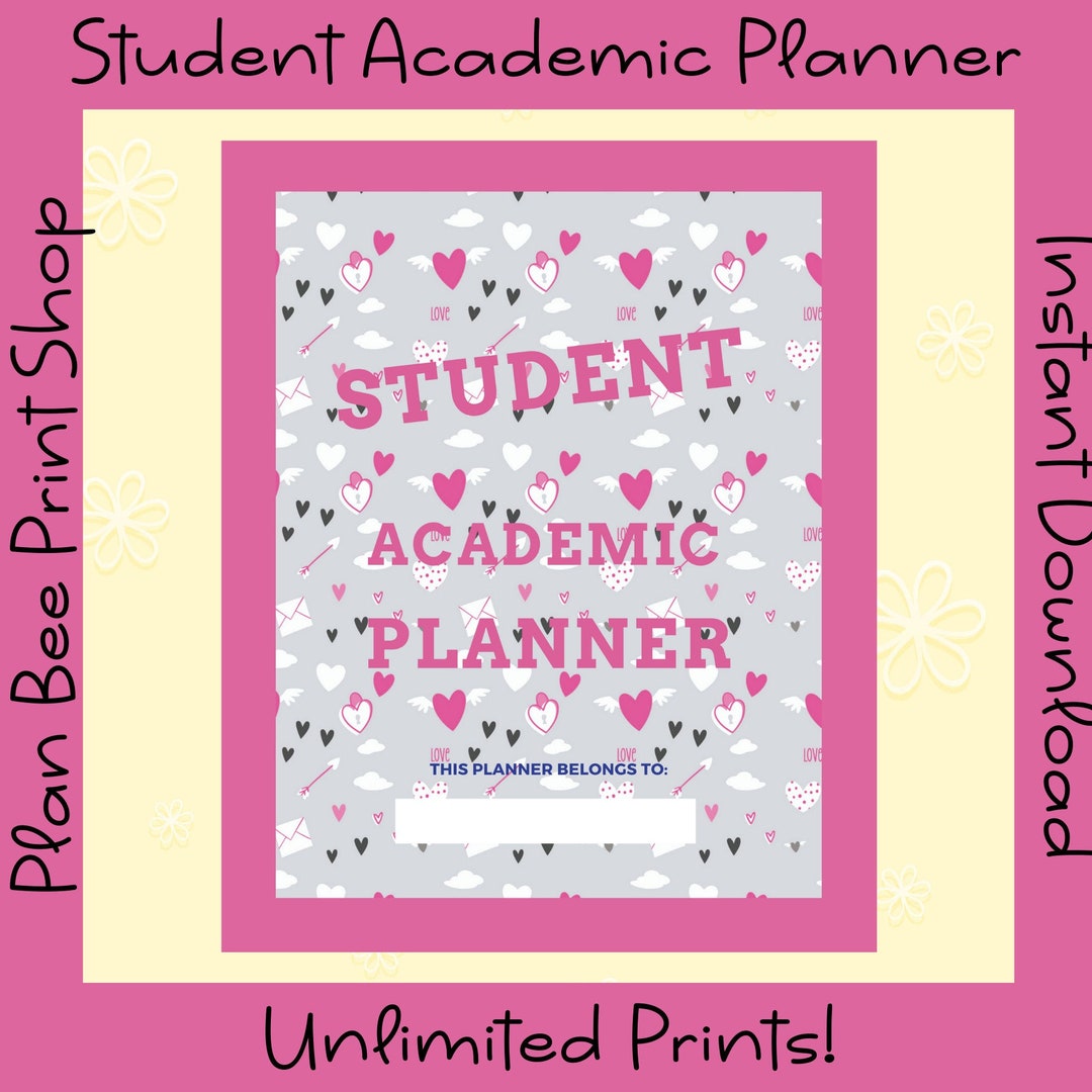 Printable Student Academic Planner, College Planner, School Supplies