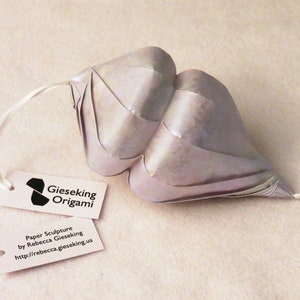 Thyra origami ornament - silver