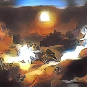 AI Art No.4 - The Adoration of the Name of The Lord as The Persistence of Memory