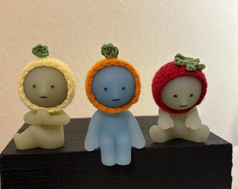 crochet smiski fruit hats