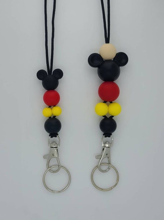 Mickey Mouse Beaded Lanyard Mickey Badge Holder Teacher - Etsy Mickey Mouse Beaded Lanyard Mickey Badge Holder Teacher - Etsy