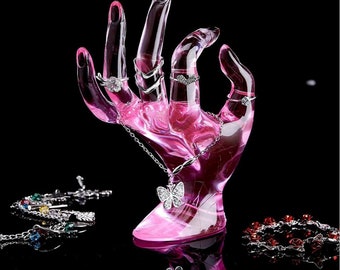 Pretty in Pink: Flirty Mannequin Hand Jewelry Display