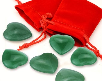 Harmony's Embrace: Green Aventurine Chakra Heart Worry Stone