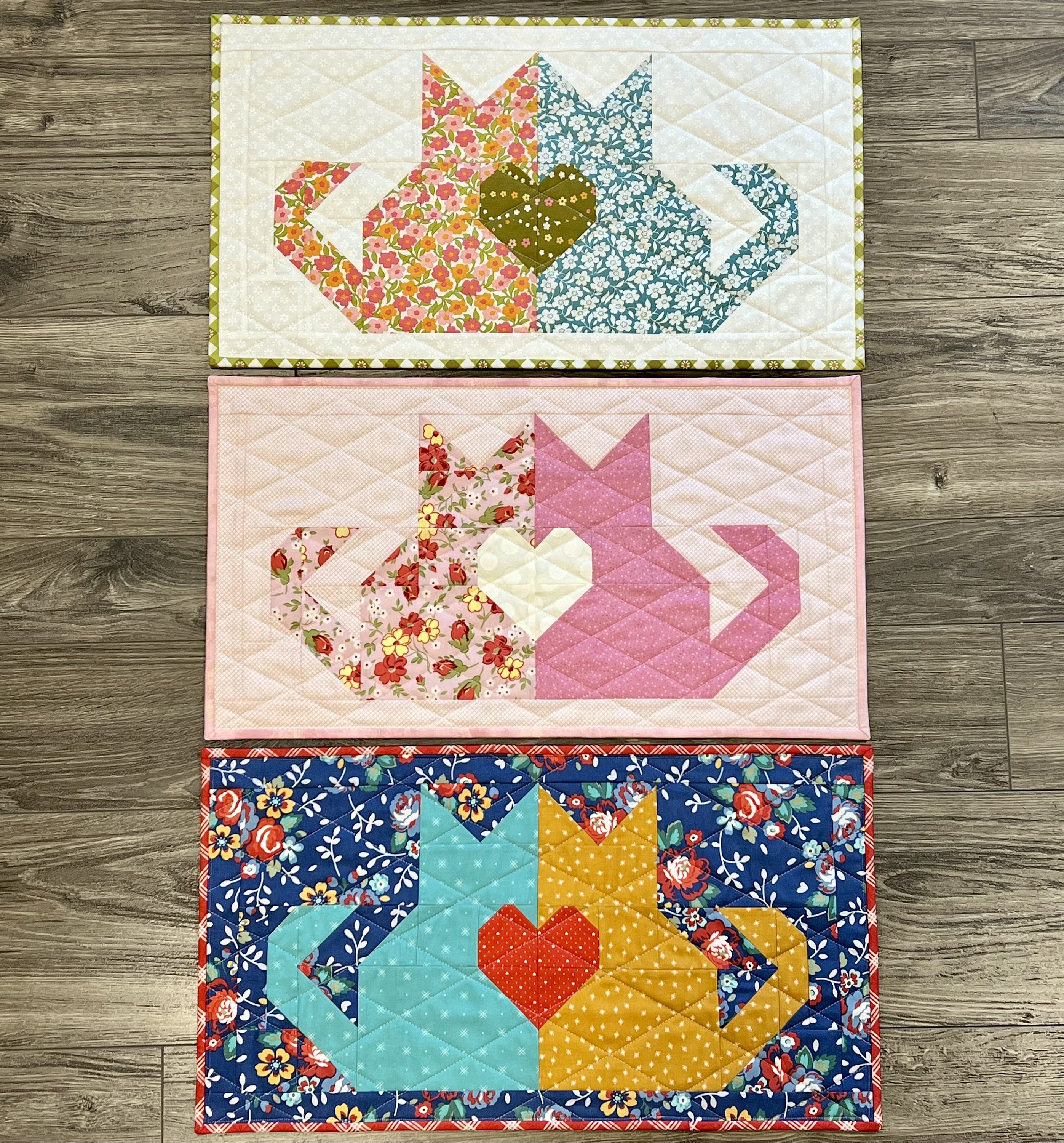 Cat Mini Quilt, Wall Hanging