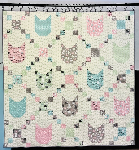 Cat quilt throw sales