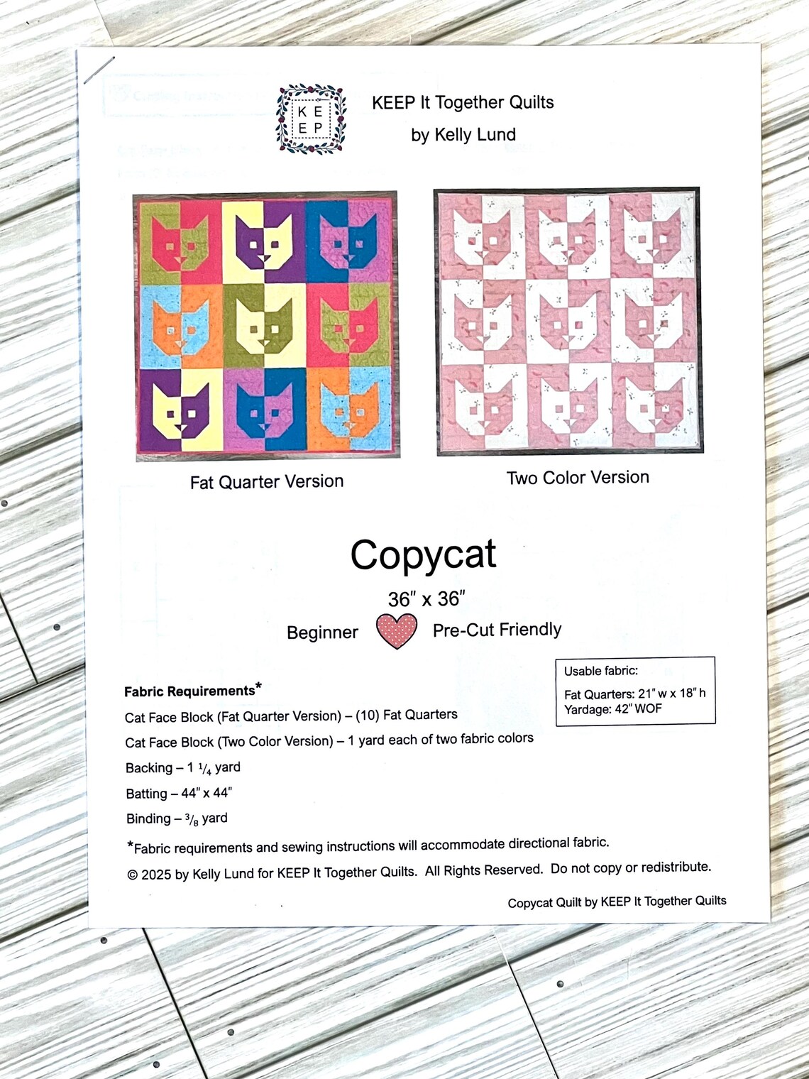 Copycat Quilt Pattern, Cat Quilt - Etsy
