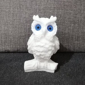 Owl in a Branch The Symbol of Wisdom and Prudence Handmade Greek Statue 9cm-3.54in Free Shipping - Free Tracking Number