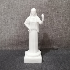 Hestia Greek Goddess of Hearth-Home Life-Family 17cm - 6.7in Greek Statues Alabaster Handmade Statue Free Shipping - Free Tracking Number