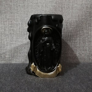 Candle Holder Virgin Mary -Madonna- Alabaster Handmade-Handpainted Sculpture 10cm-3.93in White Marble Free Shipping - Free Tracking Number