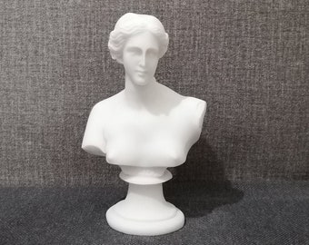 Venus de Milo - Aphrodite Head Bust 6.1in - 9cm Aphrodite Greek Goddess Alabaster Handmade Sculpture Free Shipping - Free Tracking Number