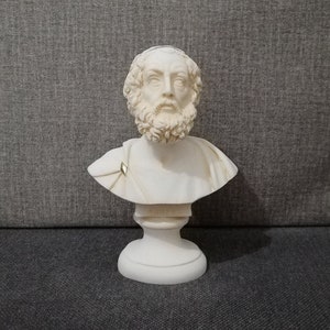 Homer Bust Head Famous Ancient Greek Author 15cm-5.90in Handmade Marble Cast Sculpture Free Shipping - Free Tracking Number