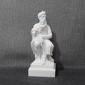 Moses Statue 17cm-6.69in Important Religious Prophet Alabaster Handmade Sculpture Free Shipping - Free Tracking Number