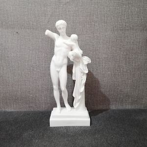 Hermes Of Praxiteles Statue Ancient Greek Roman God 24.5cm - 9.64In Alabaster Handmade Statue Free Shipping - Free Tracking Number
