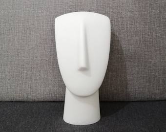 Cycladic Head Cyclacid Idol Museum Copy 19cm - 7.48in Alabaster Handmade Sculpture White Cast Marble Free Shipping - Free Tracking Number