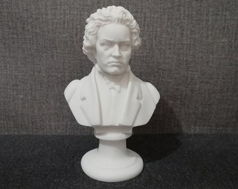 Ludwig Van Beethoven Bust Head 14.5cm-5.70in The Most Important Composer & Pianist Handmade Greek Sculpture  Free Shipping