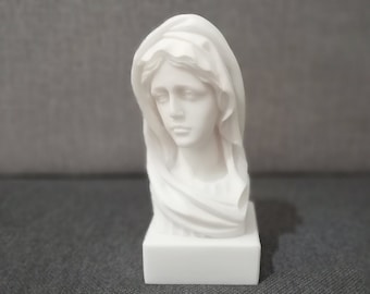 アラバスター製の祈る聖母マリア像、高さ42cm、白色 - Etsy 日本
