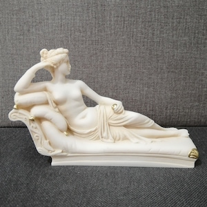 Pauline Bonaparte as Venus Victrix  - Antonio Canova- 13cmH - 20cmW Alabaster Handmade Sculpture Free Shipping - Free Tracking Number