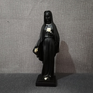 Virgin Mary Mother Of Jeasus -Madonna- Alabaster Handmade Sculpture 25.5cm-10in White Marble Free Shipping - Free Tracking Number