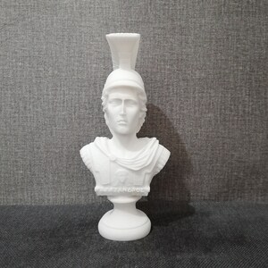 Alexander The Great 19cm-7.48in Bust Head - A King Of Macedonian Alabaster & Marble Handmade Statue Free Shipping - Free Tracking Number