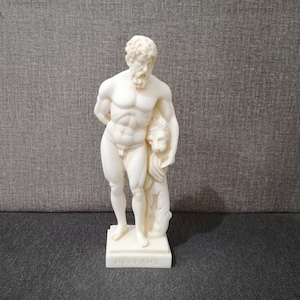 Hercules Ancient Greek Hero 21.5cm - 8.46in Museum Copy Alabaster Handmade-Handpainted Statue Free Shipping - Free Tracking Number