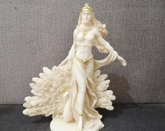 ヘラ像：ギリシャの女神アラバスター彫刻、ギリシャ製（10.03インチ