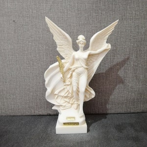 Nike of Paionios 23.5cm-9.25in Greek Goddess And Symbol of Victory Museum Copy Greek Marble & Cast Alabaster Handmade-Handpainted Sculpture
