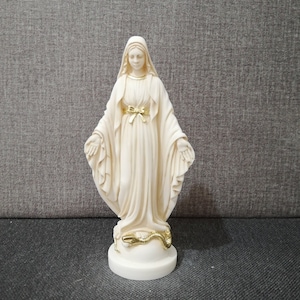 Virgin Mary 17.5cm-6.89in Mother Of Jeasus -Madonna- Alabaster Handmade Handpainted Sculpture Free Shipping - Free Tracking Number