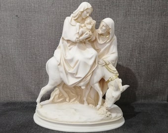 The Holy Family, Jesus-Virgin Mary and Saint Joseph 12.5cm - 4.92in Handmade - Handpainted Sculpture Free Shipping - Free Tracking Number