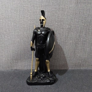 Leonidas Statue Ancient Greek Spartan King Greek Warrior 16cm-6.3in Alabaster Handmade Sculpture Free Shipping - Free Tracking Number