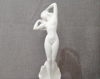 Birth of Goddess Aphrodite 31.5cm - 12.4In Greek Goddess Venus Alabaster Handmade Sculpture Big Size Free Shipping - Free Tracking Number