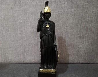 Ręcznie wykonana figurka Ateny z alabastru: grecka bogini mądrości (25,5 cm)