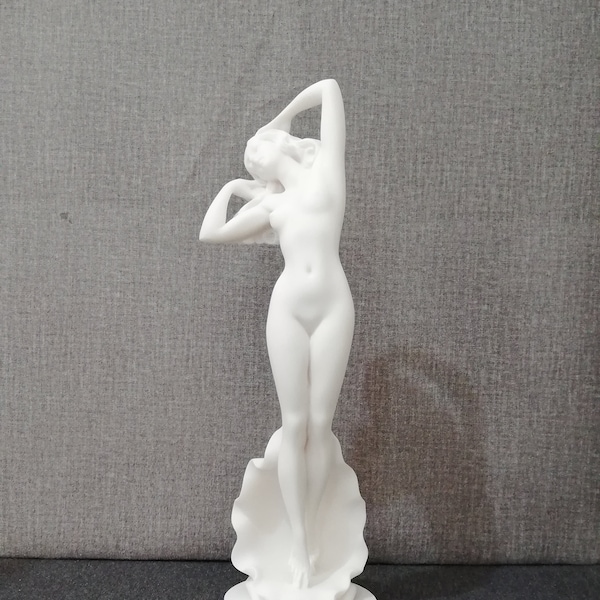 Birth of Goddess Aphrodite 31.5cm - 12.4In Greek Goddess Venus Alabaster Handmade Sculpture Big Size Free Shipping - Free Tracking Number