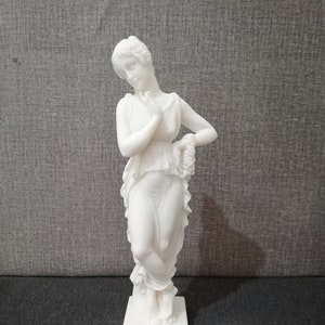 Dancer With Finger on Chin by Antonio Canova 25cm-9.84in Museum Copy Alabaster Handmade Sculpture Free Shipping - Free Tracking Number
