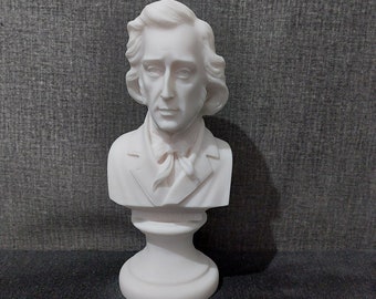 Frédéric François Chopin Bust Head 23cm-9.05in Famous Polish Composer & Pianist Handmade Greek Sculpture Free Shipping Free Tracking number
