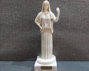 Hestia Greek Goddess of Hearth-Home Life-Family 17cm - 6.7in Greek Statues Alabaster Handmade Statue Free Shipping - Free Tracking Number