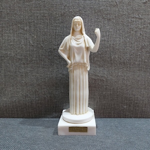 Hestia Greek Goddess of Hearth-Home Life-Family 17cm - 6.7in Greek Statues Alabaster Handmade Statue Free Shipping - Free Tracking Number