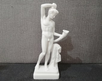 Dionysus Alabaster Sculpture: Greek Roman God Statue (9.84in)