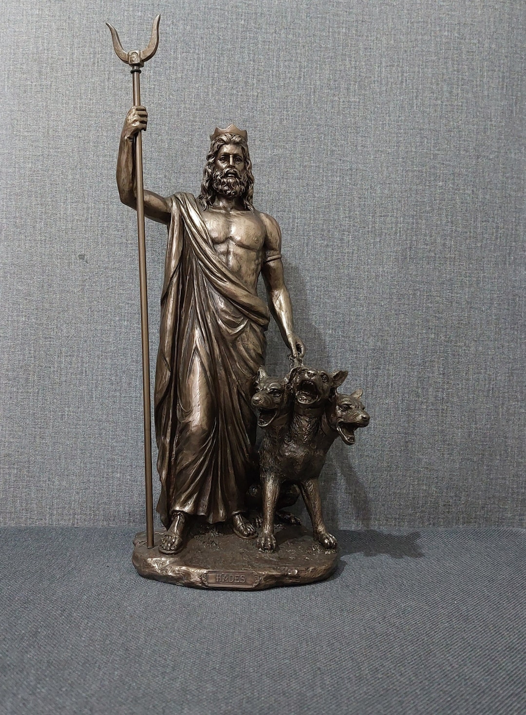 Hades With Cerberus 37cm 14.56in Greek God of the Dead and Underworld ...